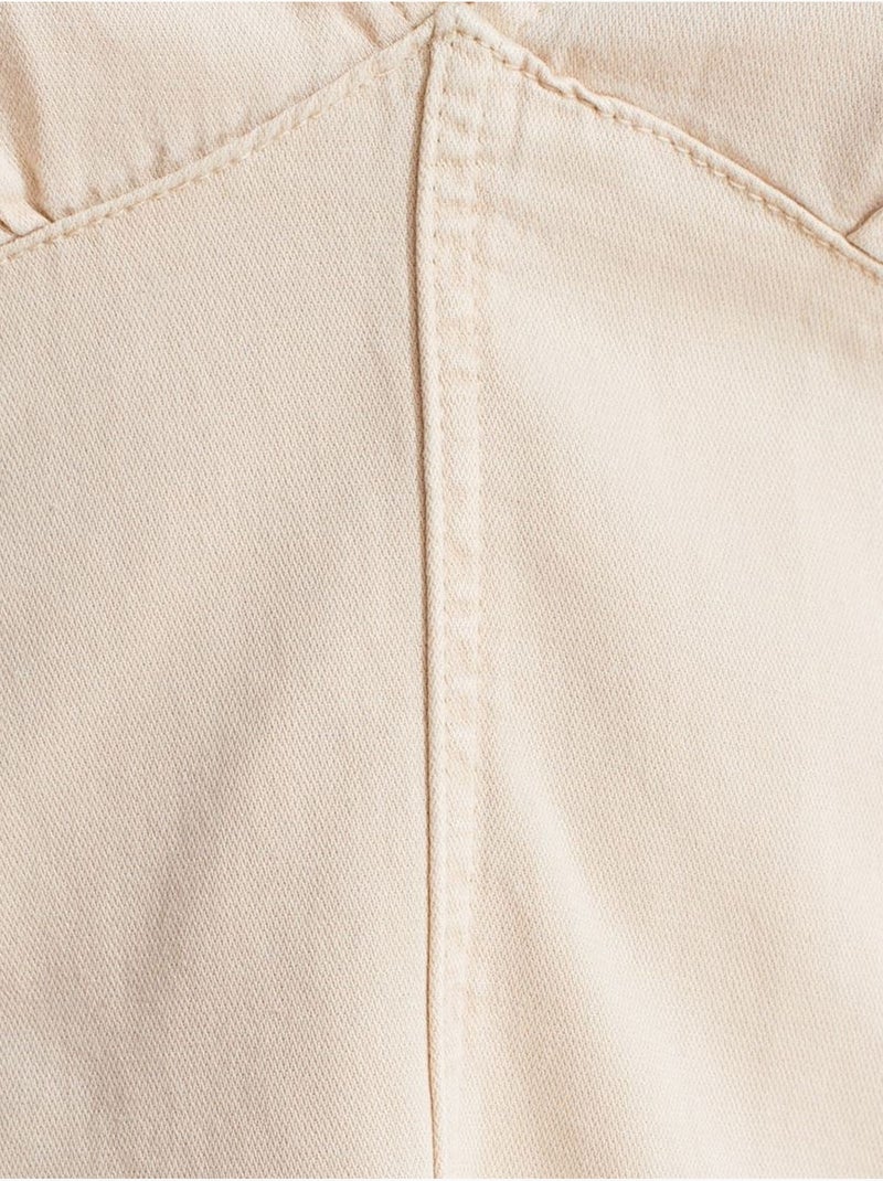 Vestido mini de línea a con cuello halter dilvin Beige natural - Kiabi