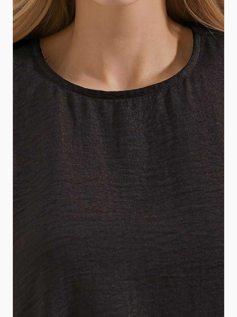 Vestido mini de lino bdart Negro - Kiabi
