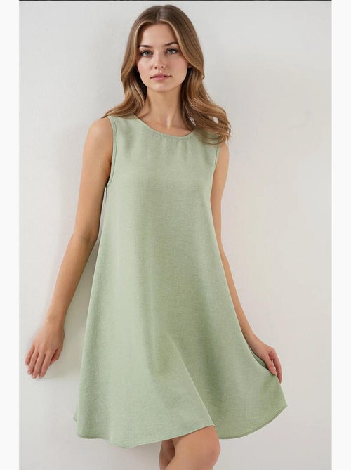 Vestido mini de lino bdart - Kiabi Vestido mini de lino bdart - Kiabi