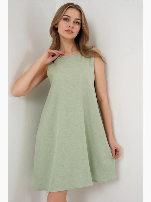 Vestido mini de lino bdart - Kiabi Vestido mini de lino bdart - Kiabi