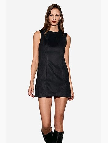 Vestido mini de polipiel sin mangas dilvin