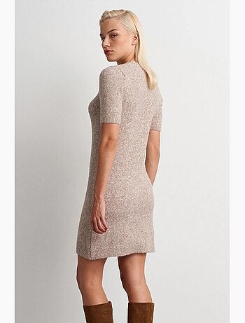 Vestido mini de punto acanalado dilvin