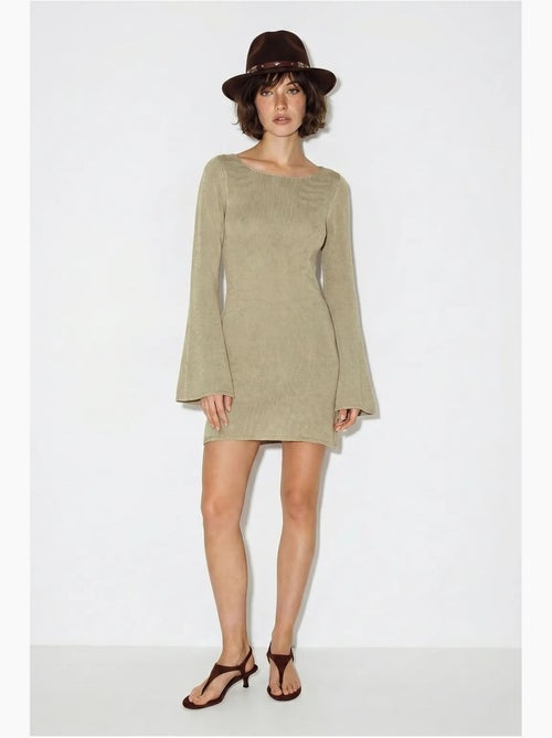 Vestido mini de punto acanalado lucci - Kiabi