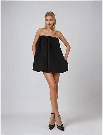 Vestido mini globo sin tirantes hiccup
