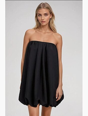 Vestido mini globo sin tirantes hiccup