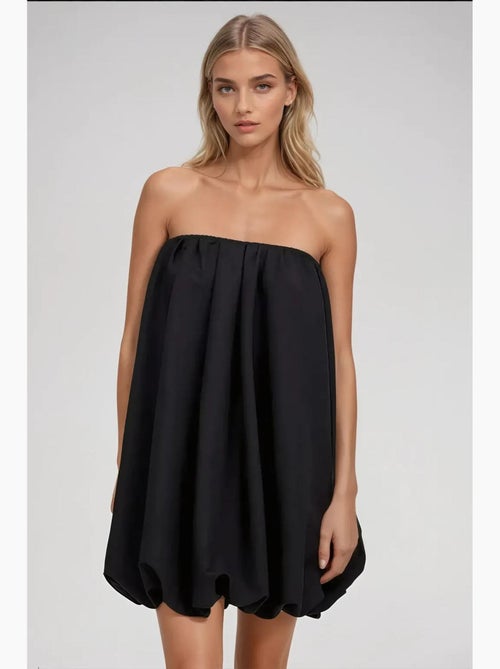 Vestido mini globo sin tirantes hiccup - Kiabi
