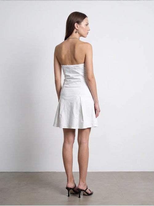 Vestido mini palabra de honor con detalle de botones dilvin - Kiabi