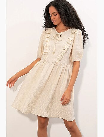 Vestido mini smock de mujer de línea a bdart
