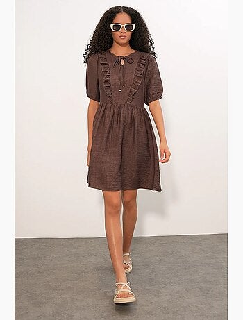 Vestido mini smock de mujer de línea a bdart