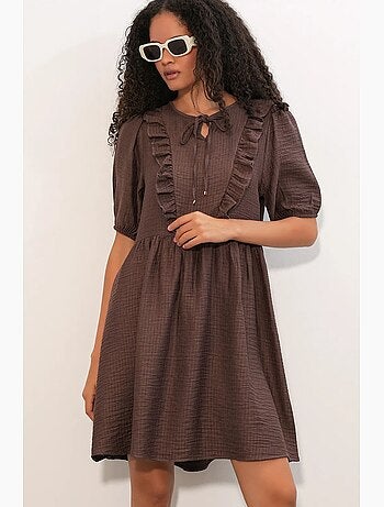 Vestido mini smock de mujer de línea a bdart
