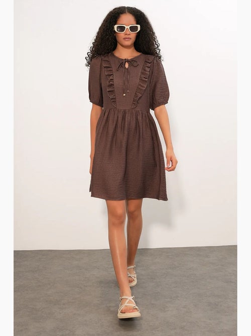 Vestido mini smock de mujer de línea a bdart - Kiabi Vestido mini smock de mujer de línea a bdart - Kiabi