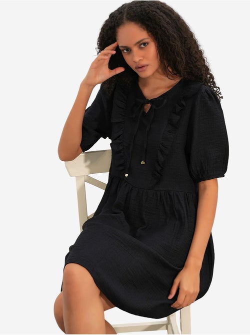 Vestido mini smock de mujer de línea a bdart - Kiabi Vestido mini smock de mujer de línea a bdart - Kiabi