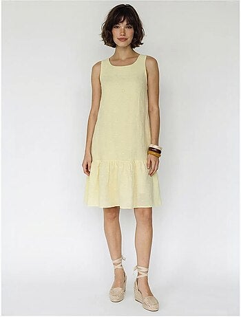 Vestido mini smock de muselina de algodón bordada lucci