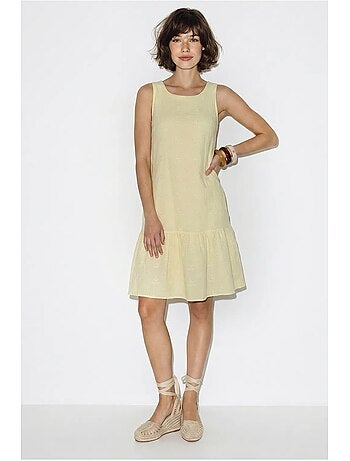 Vestido mini smock de muselina de algodón bordada lucci