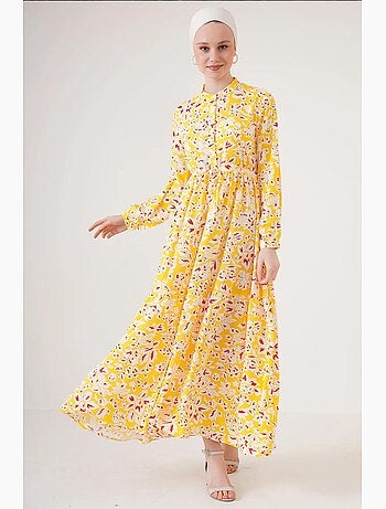 Vestido modesto con cuello mandarín bdart