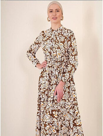Vestido modesto con cuello mandarín bdart