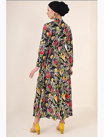 Vestido modesto con cuello mandarín bdart