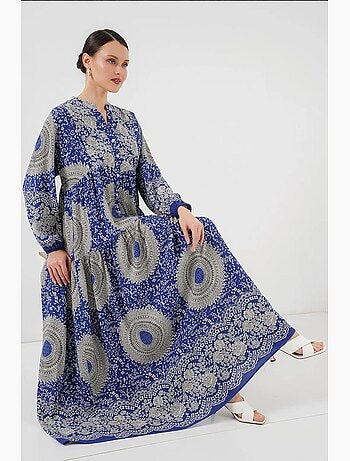 Vestido modesto estampado auténtico bdart