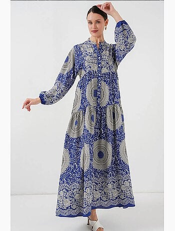 Vestido modesto estampado auténtico bdart