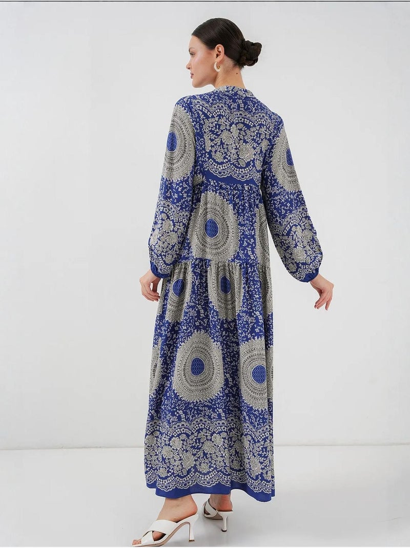 Vestido modesto estampado auténtico bdart Azul cobalto - Kiabi