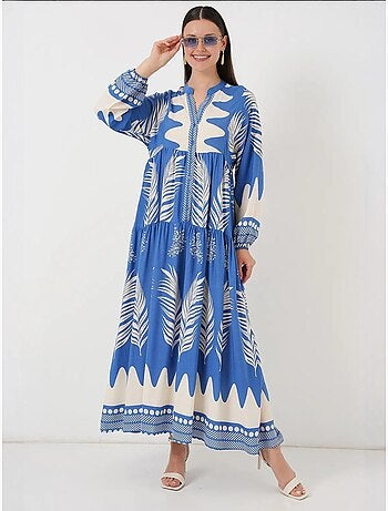 Vestido modesto estampado auténtico bdart