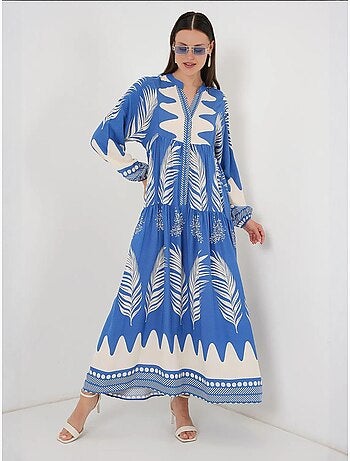 Vestido modesto estampado auténtico bdart