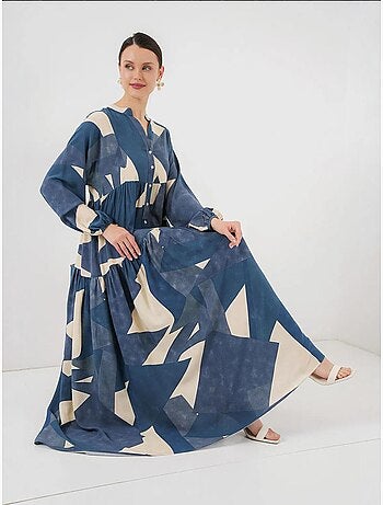 Vestido modesto estampado auténtico bdart