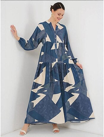 Vestido modesto estampado auténtico bdart