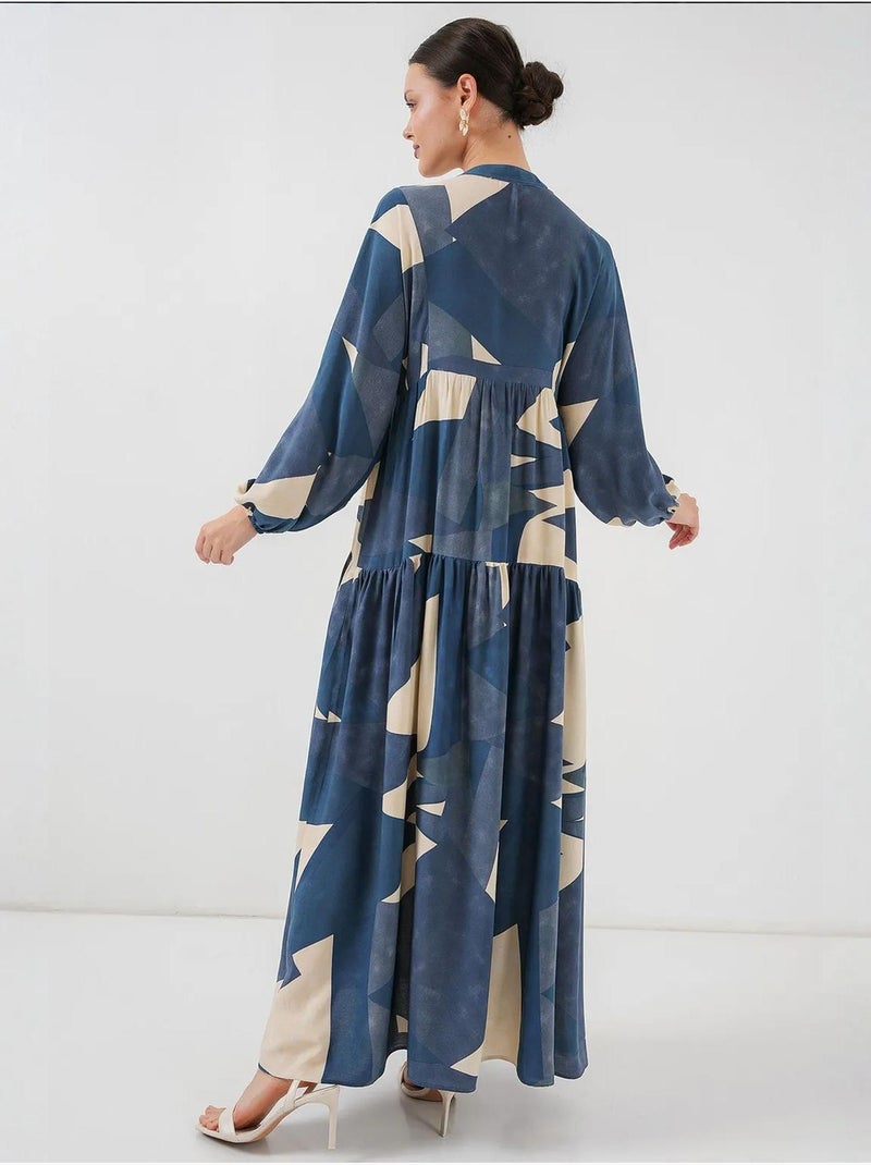 Vestido modesto estampado auténtico bdart Azul eléctrico - Kiabi