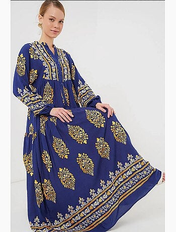Vestido modesto estampado auténtico bdart