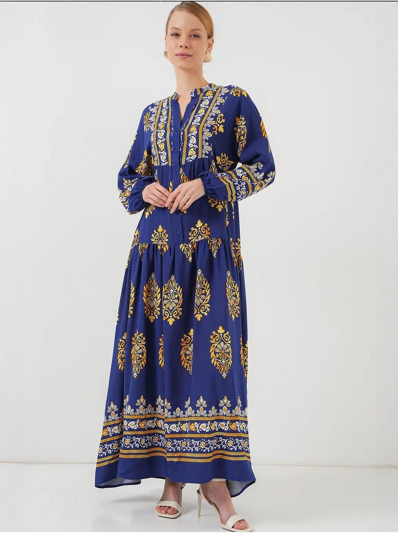 Vestido modesto estampado auténtico bdart Azul ultramar - Kiabi