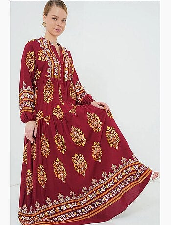 Vestido modesto estampado auténtico bdart