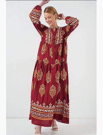 Vestido modesto estampado auténtico bdart