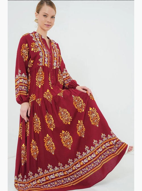 Vestido modesto estampado auténtico bdart - Kiabi Vestido modesto estampado auténtico bdart - Kiabi