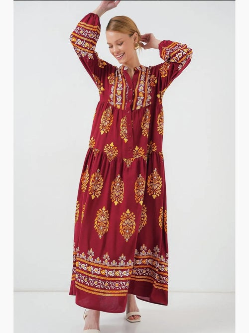 Vestido modesto estampado auténtico bdart - Kiabi Vestido modesto estampado auténtico bdart - Kiabi