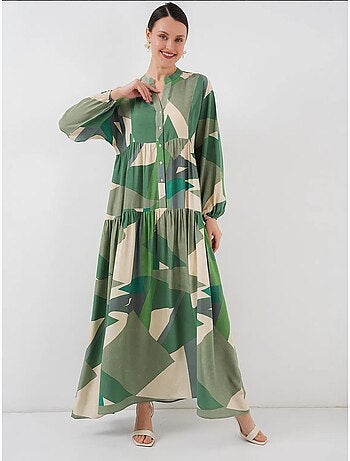 Vestido modesto estampado auténtico bdart