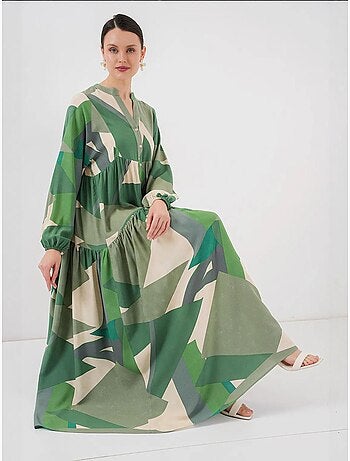 Vestido modesto estampado auténtico bdart