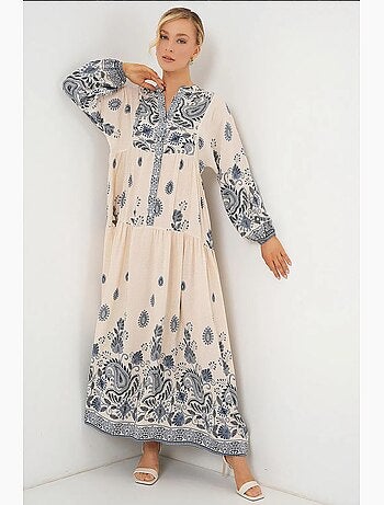 Vestido modesto estampado auténtico bdart