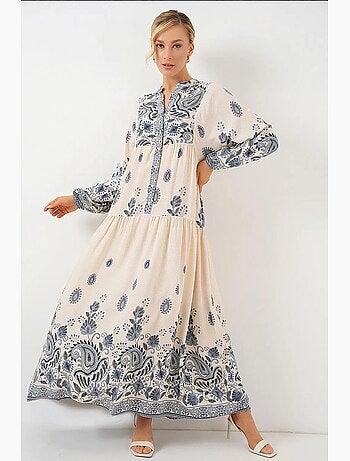 Vestido modesto estampado auténtico bdart