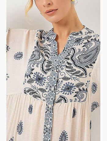 Vestido modesto estampado auténtico bdart
