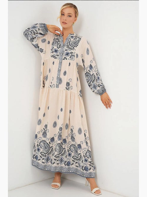 Vestido modesto estampado auténtico bdart - Kiabi Vestido modesto estampado auténtico bdart - Kiabi