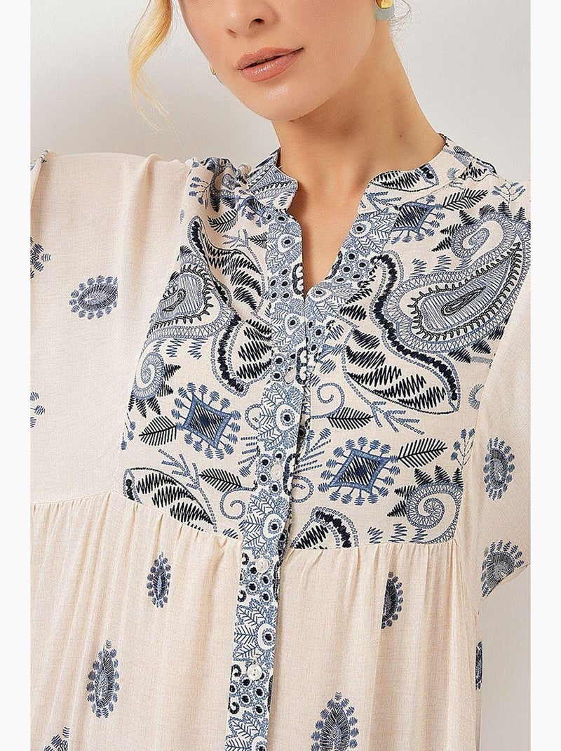 Vestido modesto estampado auténtico bdart Crudo - Kiabi