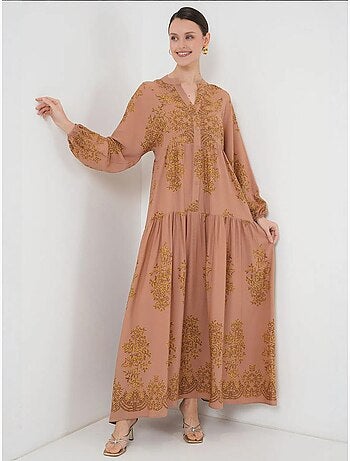 Vestido modesto estampado auténtico bdart