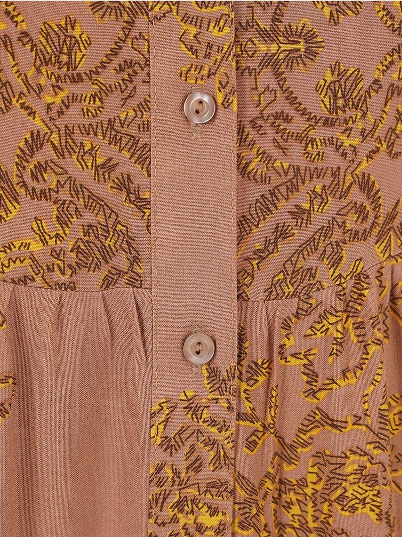 Vestido modesto estampado auténtico bdart Greige - Kiabi