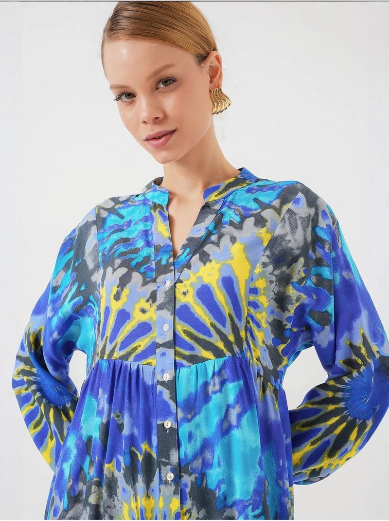 Vestido modesto estampado auténtico bdart Índigo - Kiabi