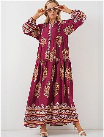 Vestido modesto estampado auténtico bdart