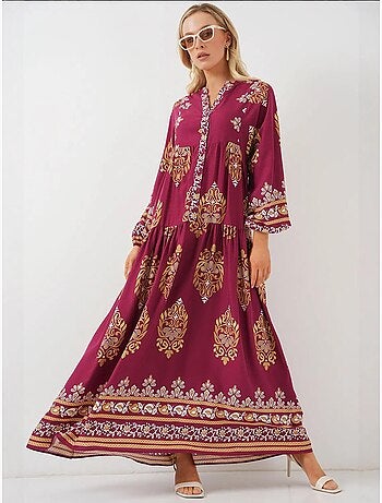 Vestido modesto estampado auténtico bdart