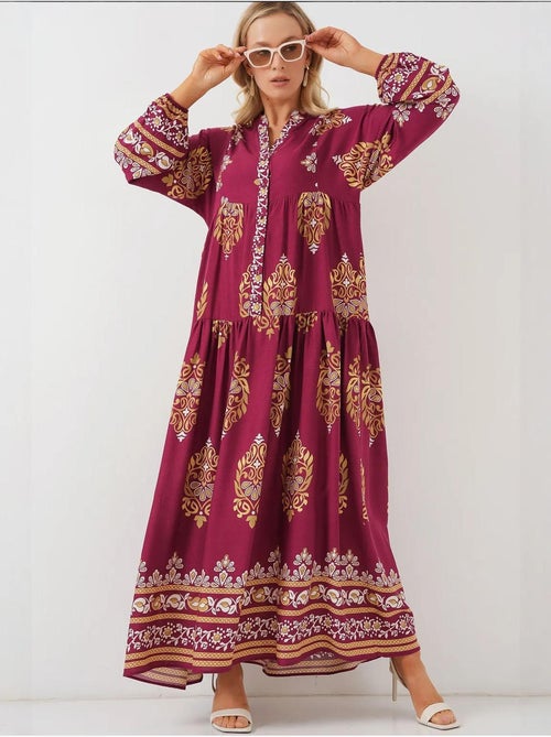 Vestido modesto estampado auténtico bdart - Kiabi Vestido modesto estampado auténtico bdart - Kiabi
