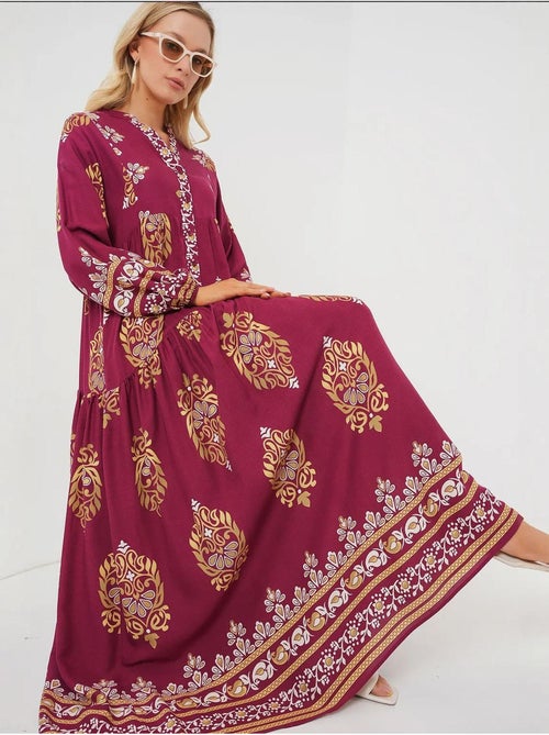 Vestido modesto estampado auténtico bdart - Kiabi Vestido modesto estampado auténtico bdart - Kiabi