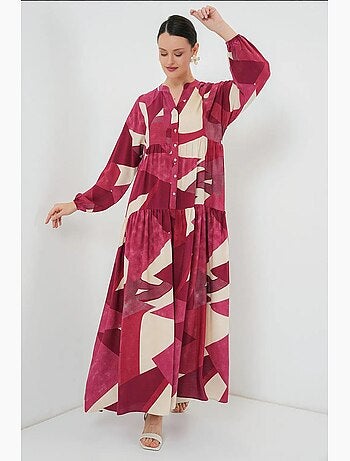 Vestido modesto estampado auténtico bdart